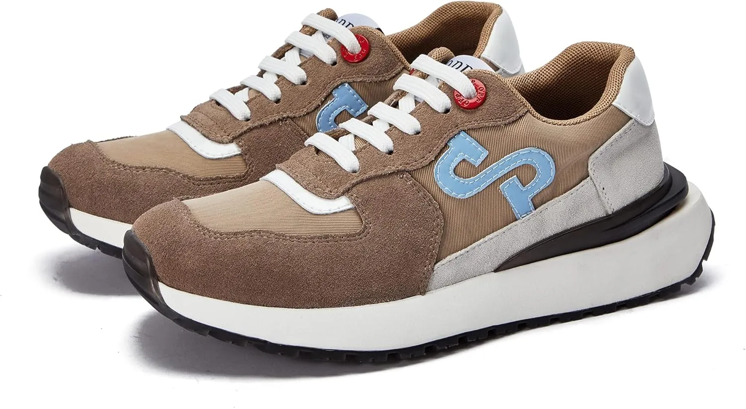 OPP Women Fashion Sneakers Casual Lace-up Suede Leather Athletic Tennis Sports Gym Running Shoes Women