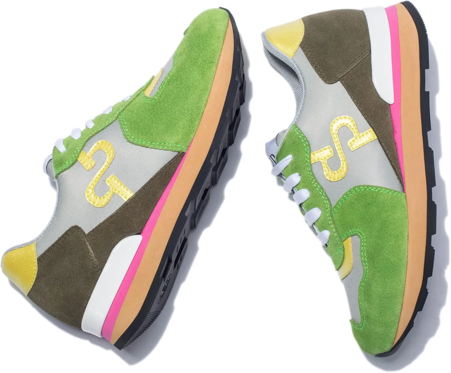 OPP Women Fashion Sneakers Casual Lace-up Suede Leather Athletic Tennis Sports Gym Running Shoes Women