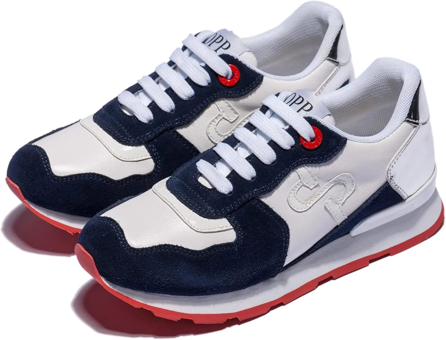 OPP Women Fashion Sneakers Casual Lace-up Suede Leather Athletic Tennis Sports Gym Running Shoes Women