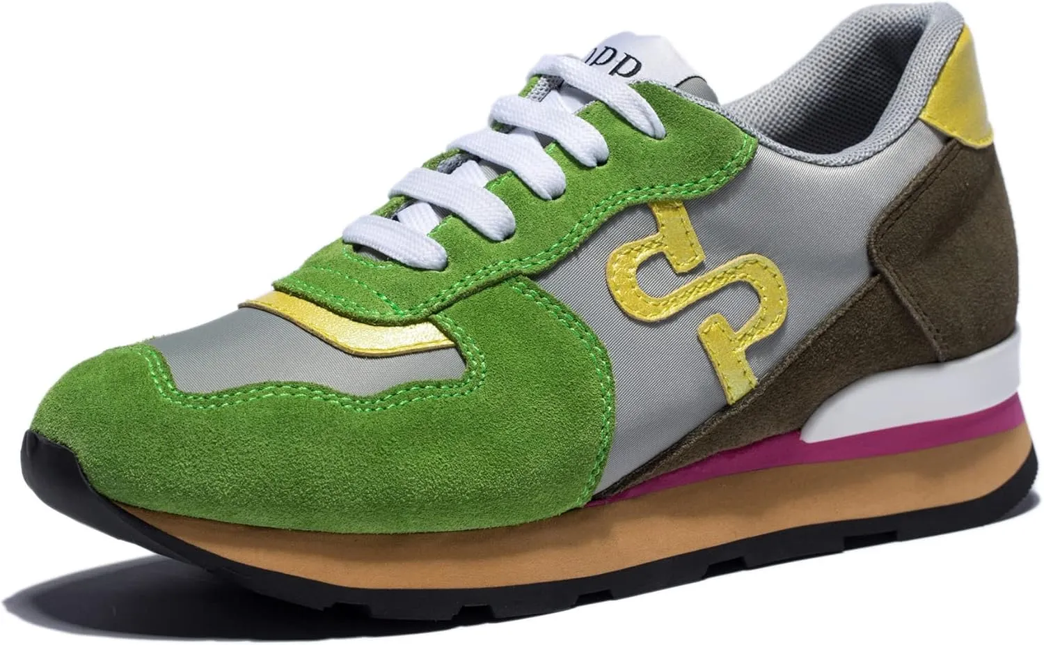 OPP Women Fashion Sneakers Casual Lace-up Suede Leather Athletic Tennis Sports Gym Running Shoes Women
