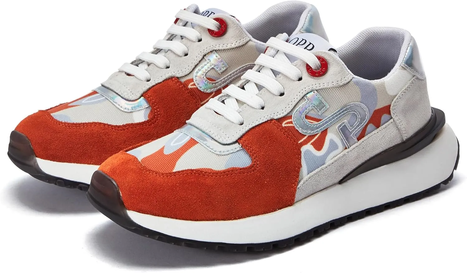 OPP Women Fashion Sneakers Casual Lace-up Suede Leather Athletic Tennis Sports Gym Running Shoes Women