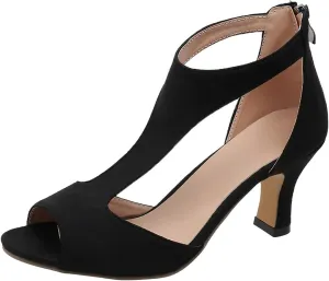 Orthopedic Sandals for Women 2025 Womens High Heels Dress Dressy Summer Open Toe Back Zipper Closure Casual Suede Leather Fish Mouth Sandal Orthotic Beach Boho Outdoor Wedding Shoes