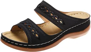 Orthopedic Sandals for Women Arch Support Ankle Strap Dressy Walking Sandals Open Toe Platform Wedge Beach Shoes