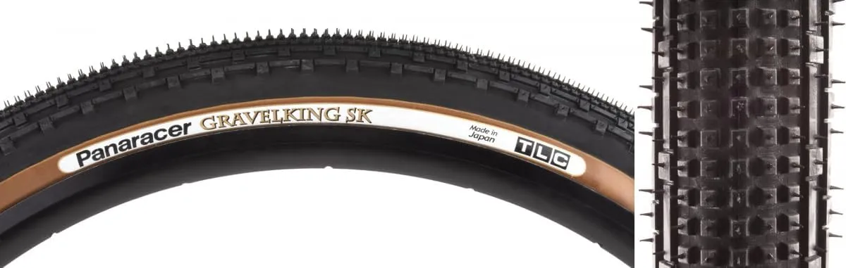 Panaracer Gravel King SK 29x2.1 Tubeless TPI 60 Black/BRN Reflective Road Tire