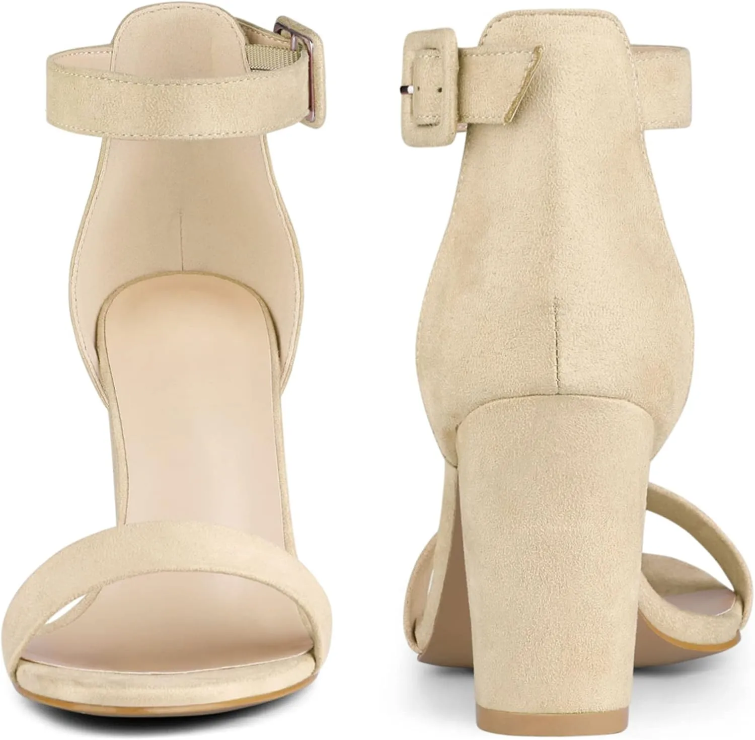 Perphy Ankle Strap Open Toe Chunky High Heels Sandals for Women
