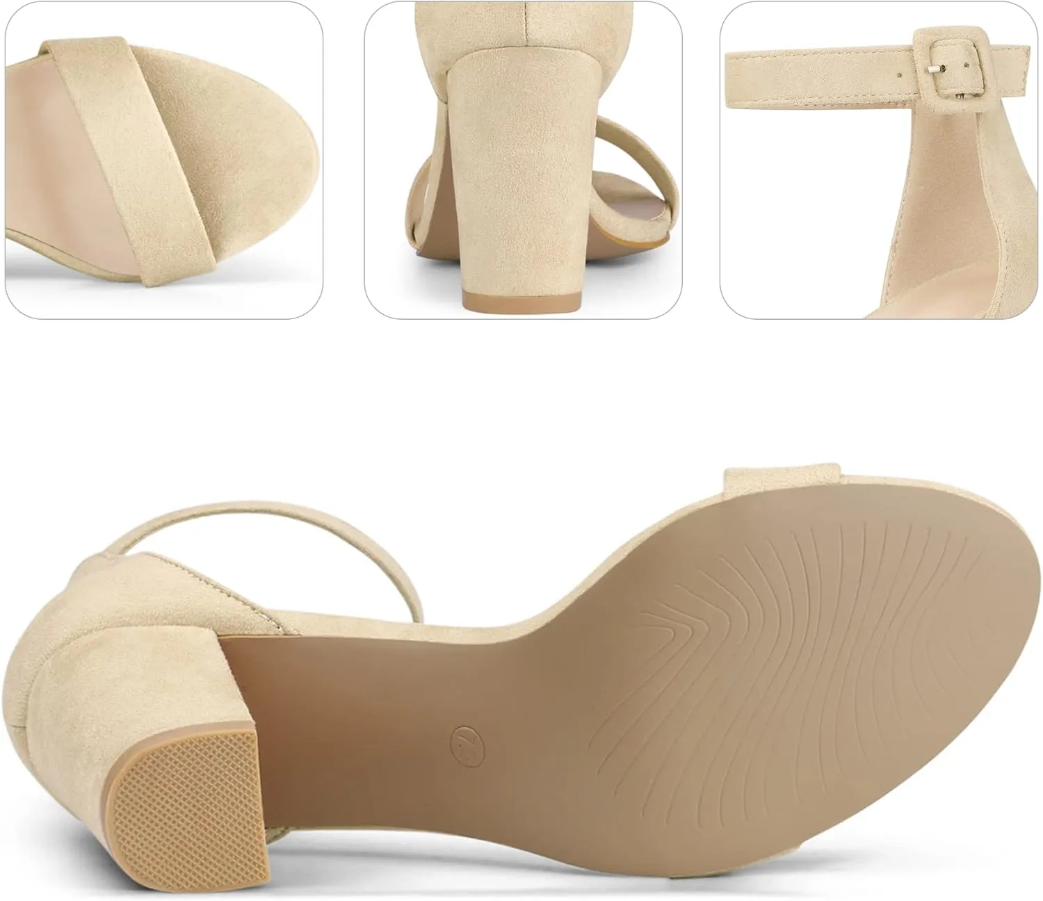 Perphy Ankle Strap Open Toe Chunky High Heels Sandals for Women