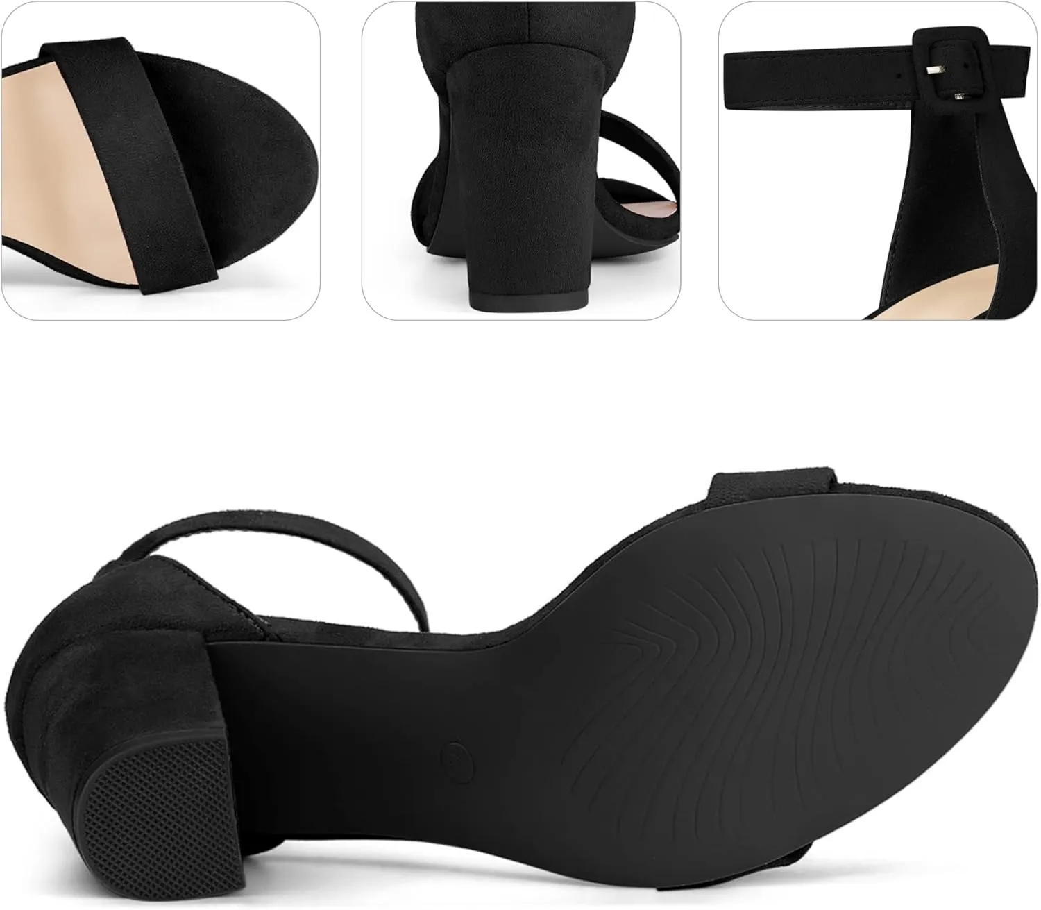 Perphy Ankle Strap Open Toe Chunky High Heels Sandals for Women