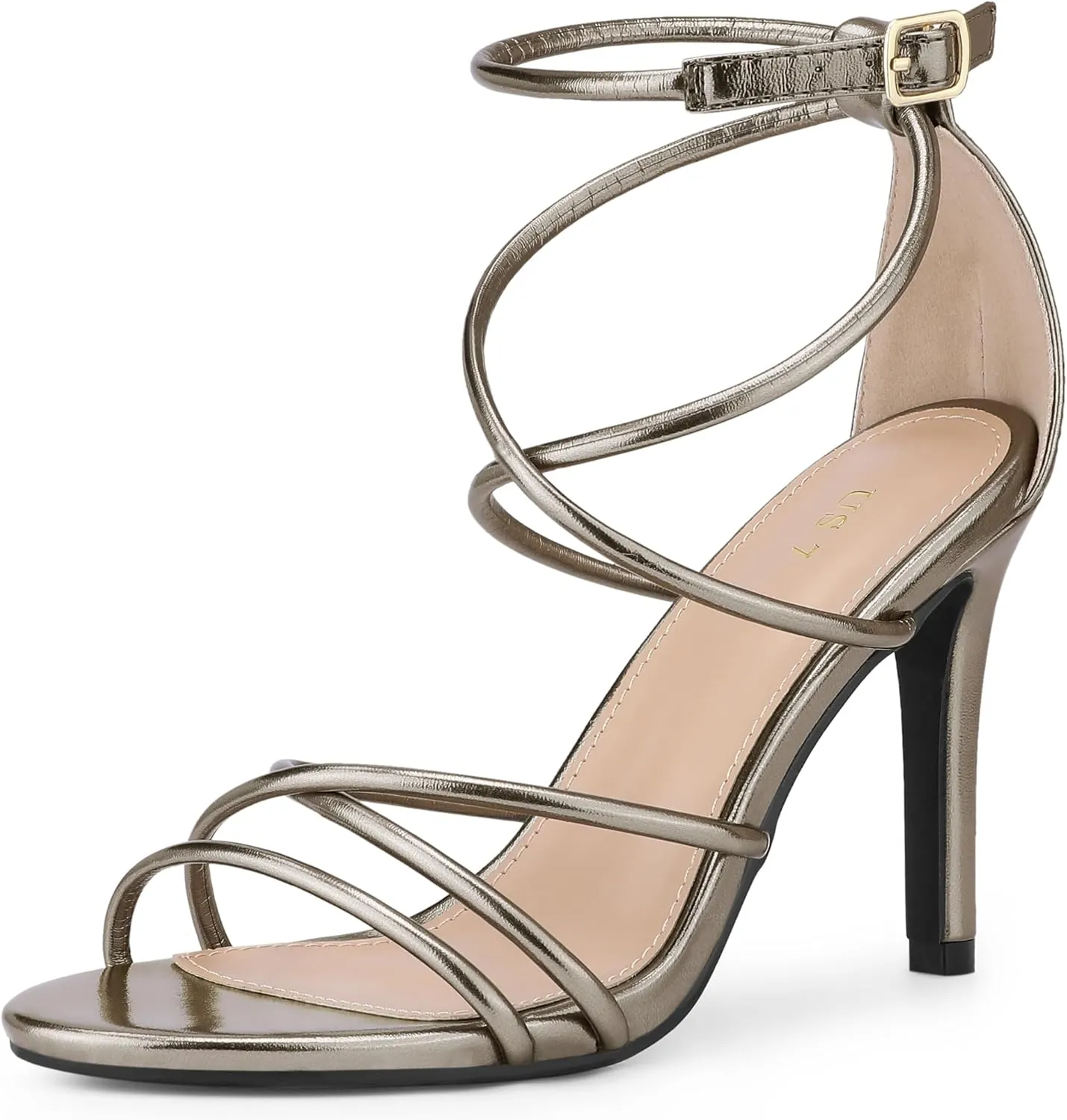 Perphy Crisscross Strappy Open Toe Stiletto Heel Sandals for Women