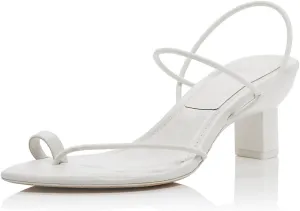 Philip Lim Womens VERONA Leather Slip On Slingback Sandals White 40 Medium(B,M)