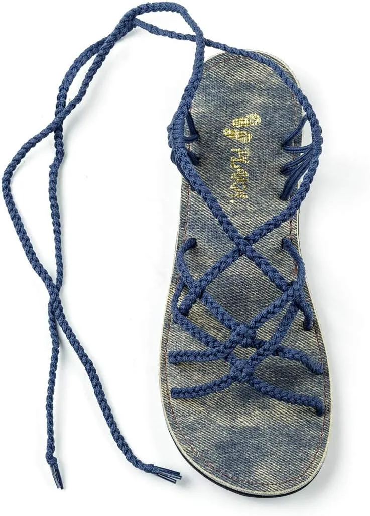 Plaka Flat Gladiator Sandals for Women Sahara