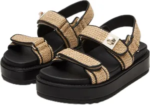 Platform Sandals for Women Sandals Cute And Stylish Open Toe Raffia Sandals Womens Slip On Casual Shoes