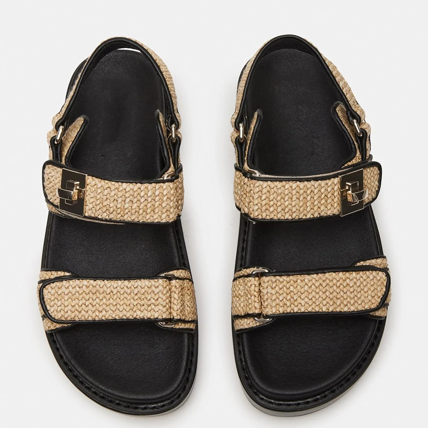 Platform Sandals for Women Sandals Cute And Stylish Open Toe Raffia Sandals Womens Slip On Casual Shoes