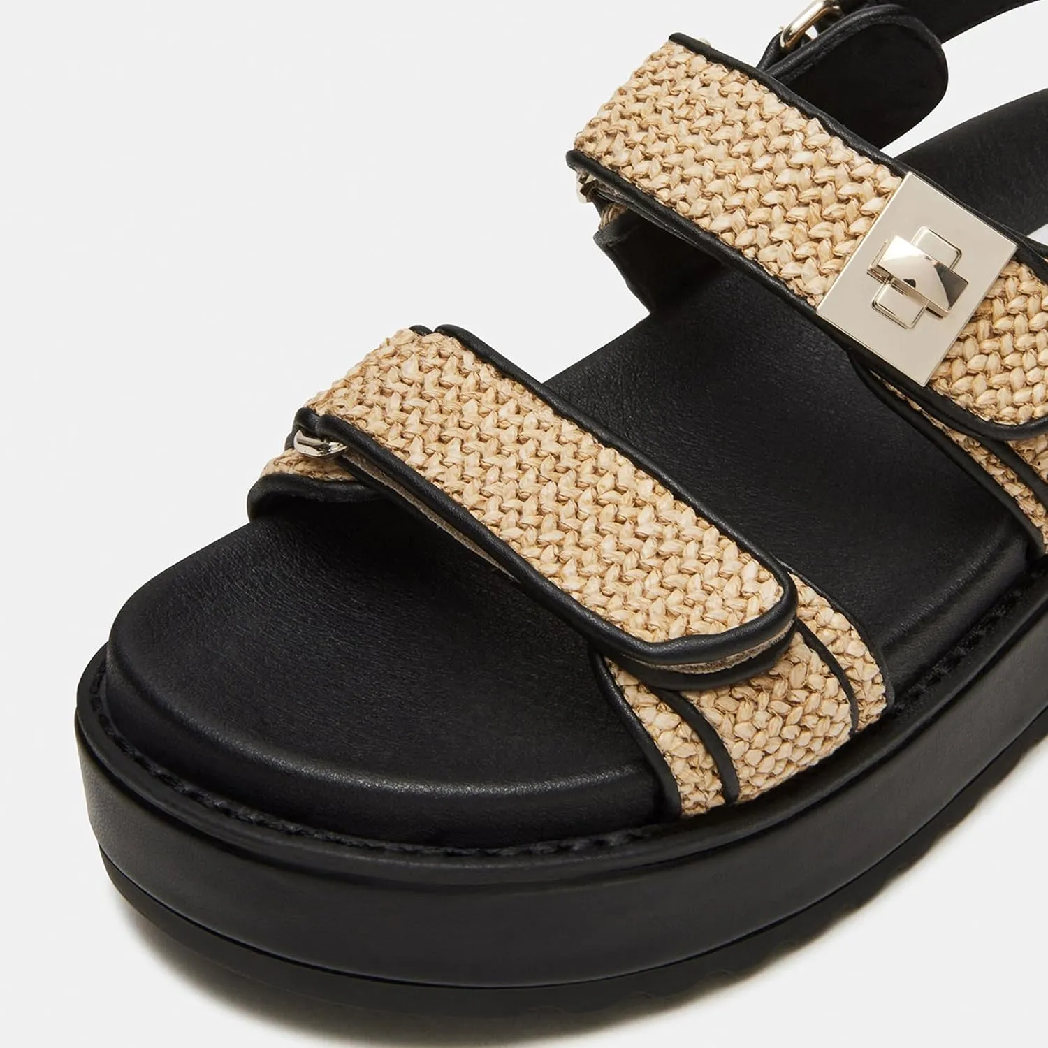 Platform Sandals for Women Sandals Cute And Stylish Open Toe Raffia Sandals Womens Slip On Casual Shoes