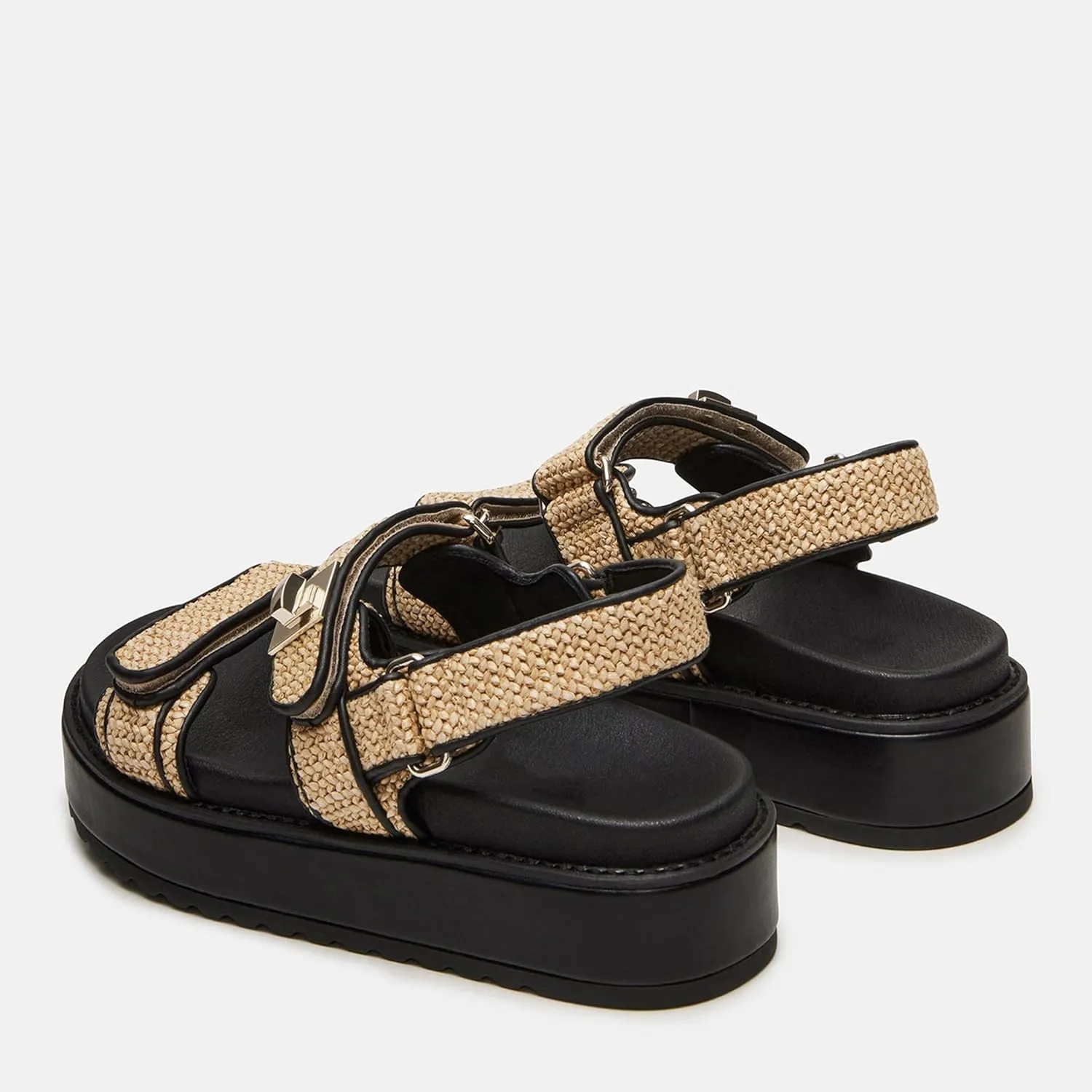 Platform Sandals for Women Sandals Cute And Stylish Open Toe Raffia Sandals Womens Slip On Casual Shoes