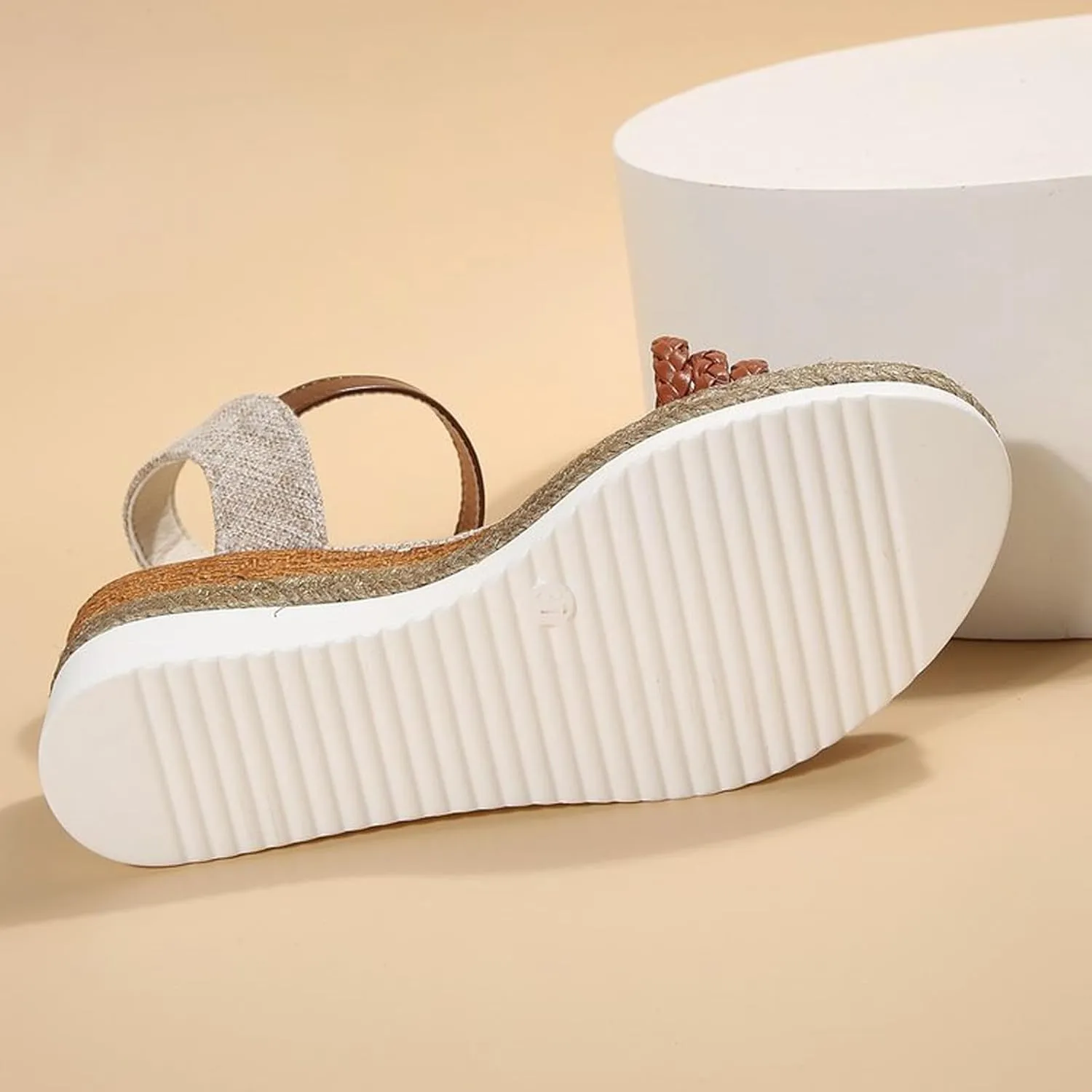Platform Wedge Sandals for Women,Espadrille Sandals for Women Summer Dressy 2024 Open Toe Ankle Strap Wedge Low Heels Sandals Comfortable Anti Slip Beach Boho Orthopedic Sandals Casual Walking Shoes