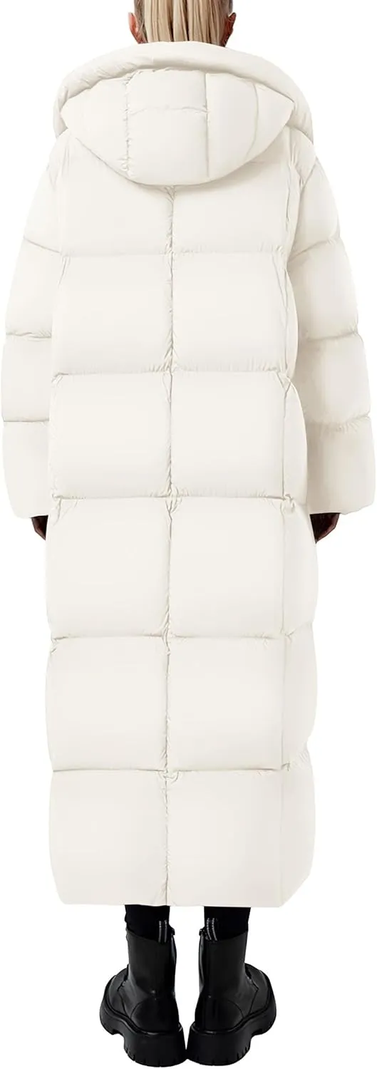 PRETTYGARDEN Women's Winter Long Puffer Coats Hooded Zip Up Casual Thickened Down Jackets Trendy Warm Clothes Outerwear