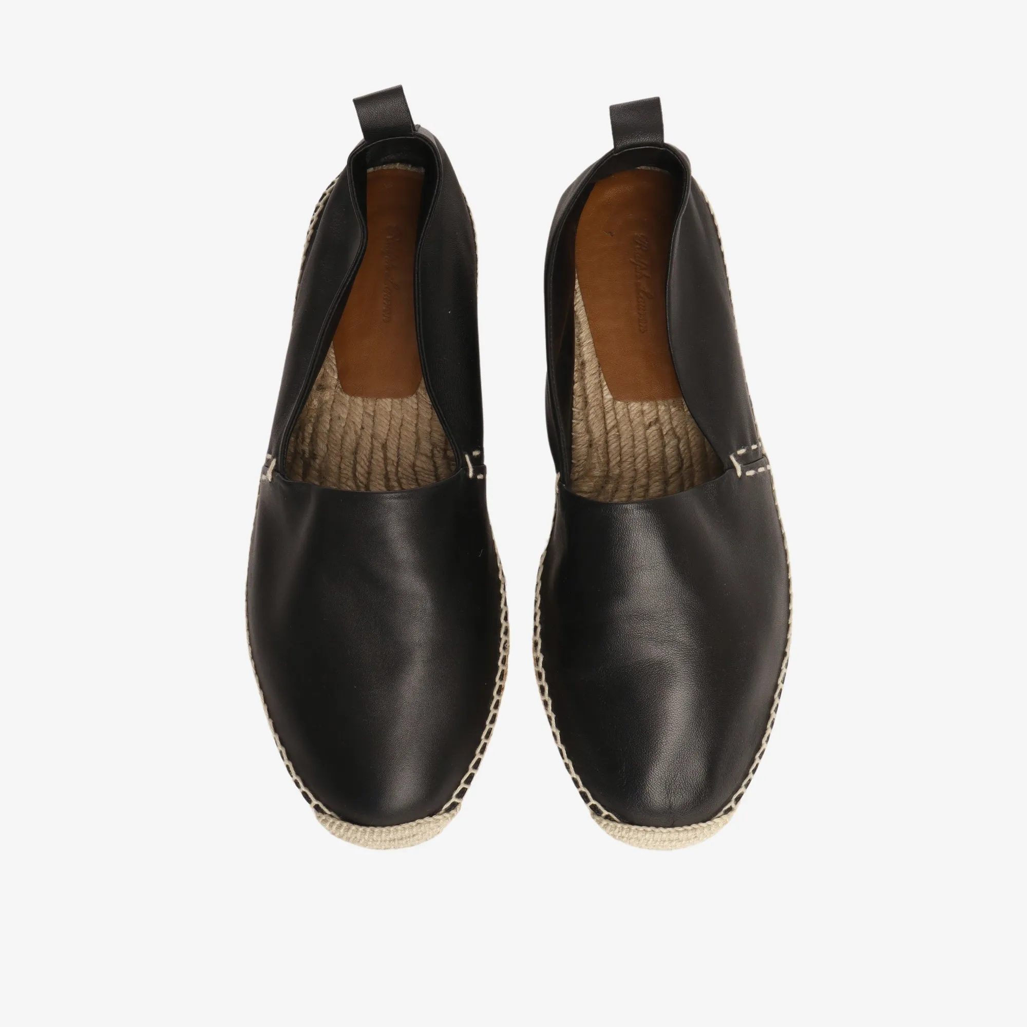 Purple Label Leather Espadrilles