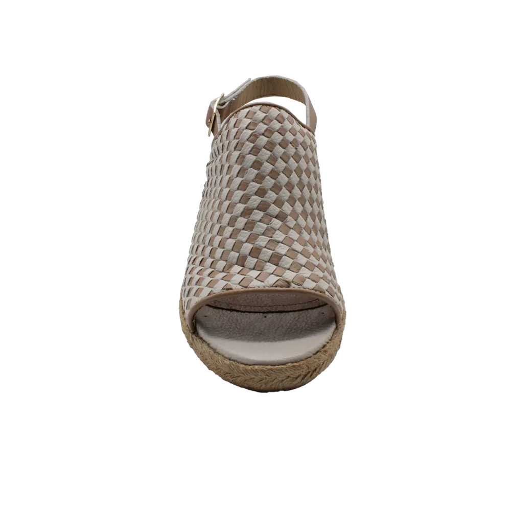 "Athens" Leather Wedge Espadrilles