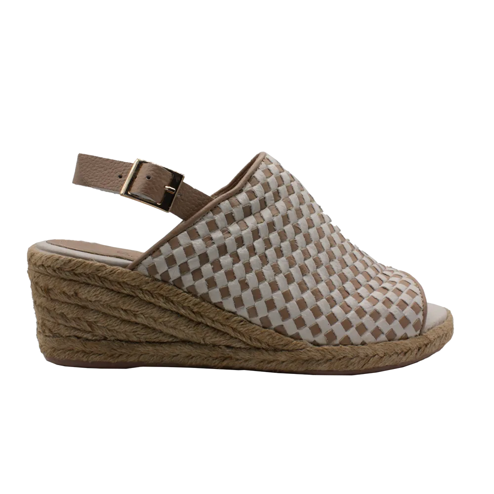 "Athens" Leather Wedge Espadrilles