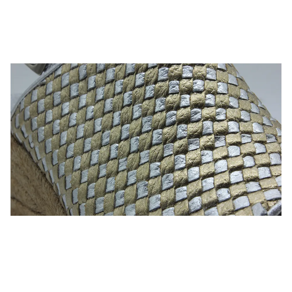 "Athens" Leather Wedge Espadrilles