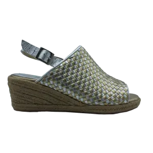 "Athens" Leather Wedge Espadrilles