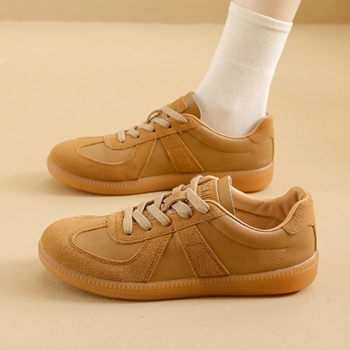 Retro Tennis Shoes for Women & Girls - PU Leather Anti-Slip Running Sneakers, Casual Walking Shoes