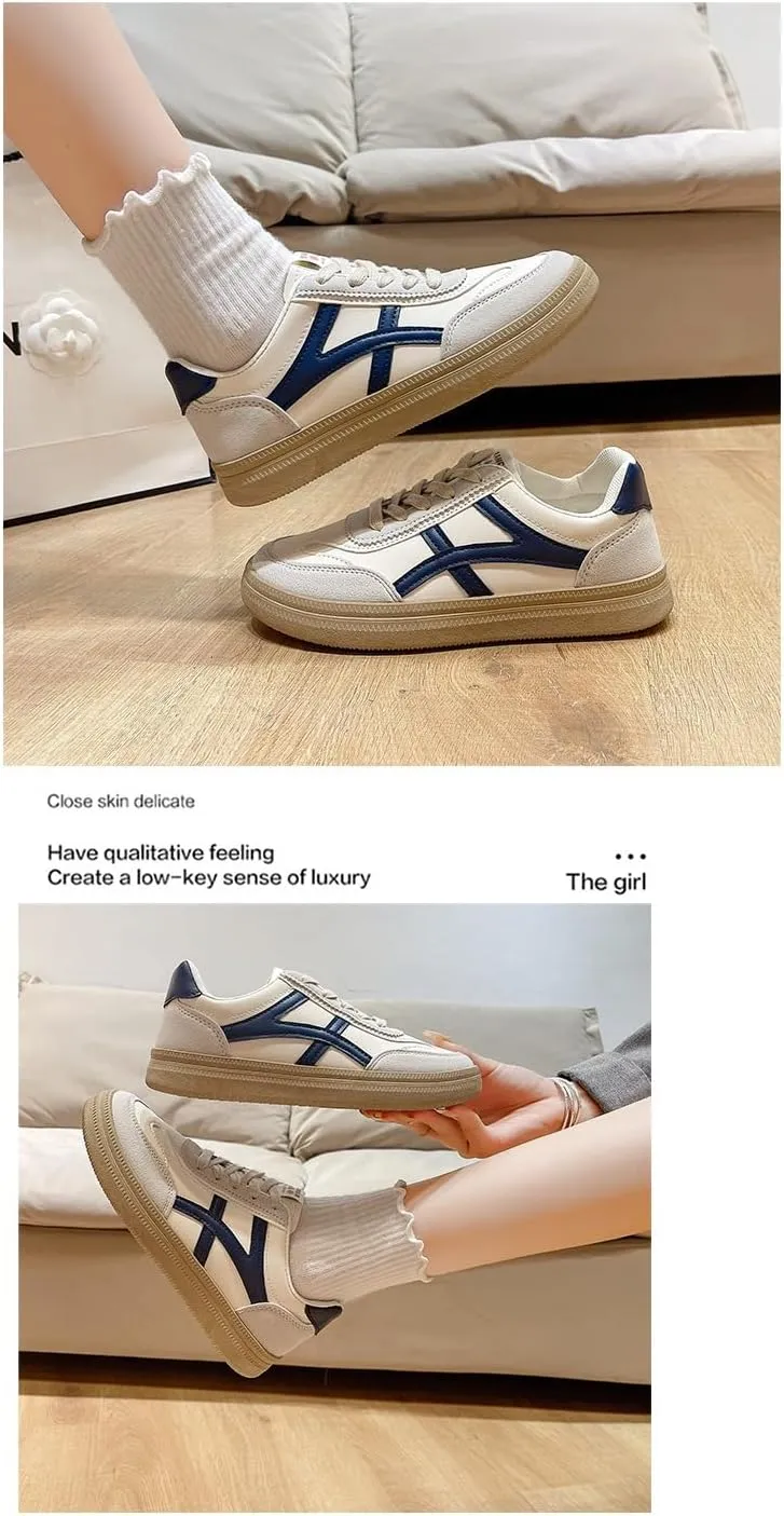 Rubber Sole Y2K Retro Stylish Flat Sneakers Comfortable Walking Running Shoes for Women for Travel Daily Workout Versatile Lightweight Casual Sports Style