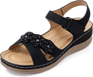 SHIBEVER Wedge Sandals for Women Dressy: Comfortable Summer Platform Casual Dress Women Sandal