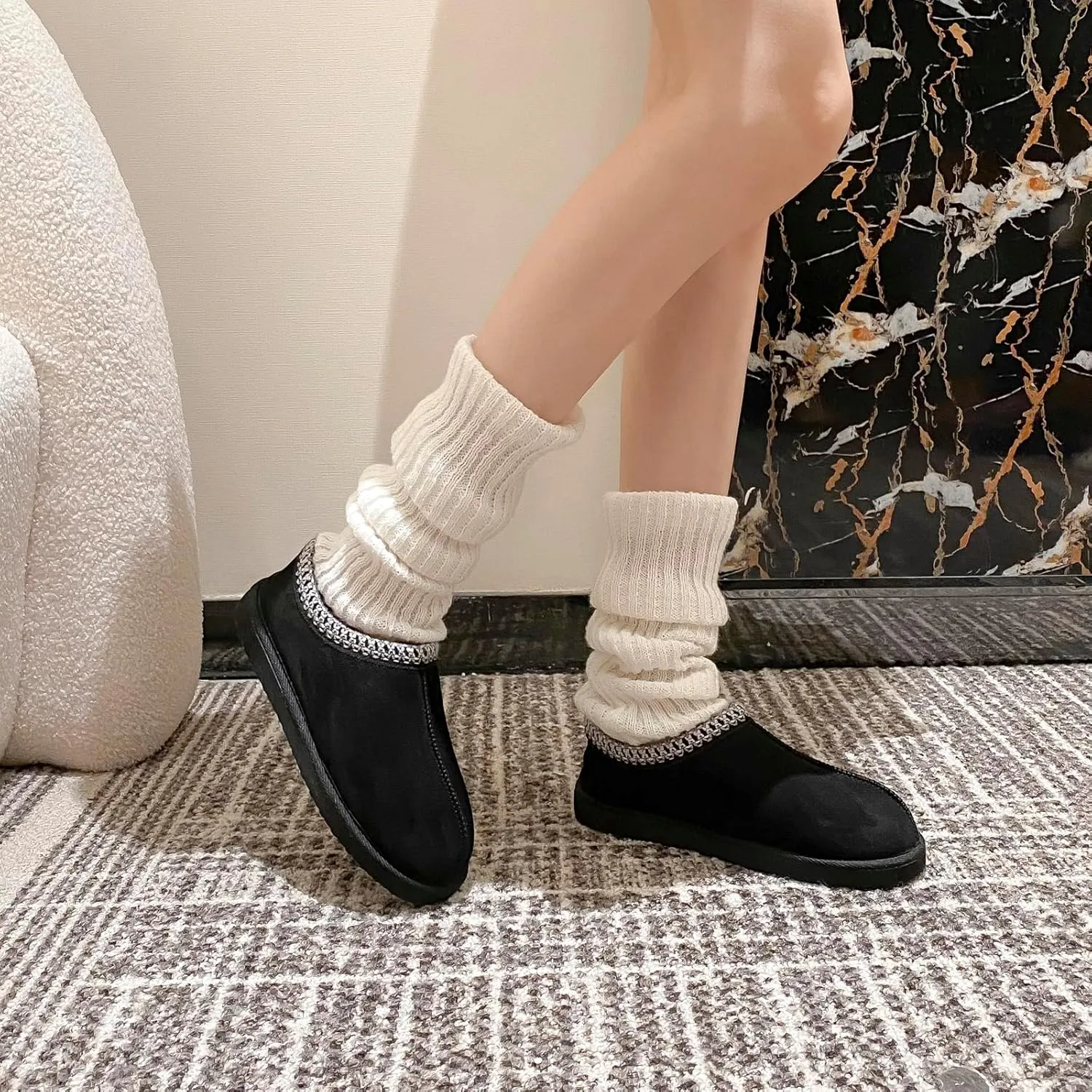 Slippers for Women Platform House Slippers Indoor and Outdoor Cozy Memory Foam Anti Slip Mini Boots