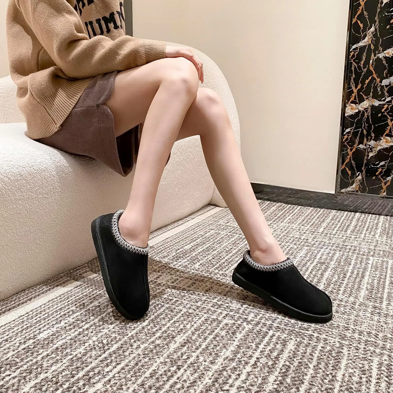 Slippers for Women Platform House Slippers Indoor and Outdoor Cozy Memory Foam Anti Slip Mini Boots