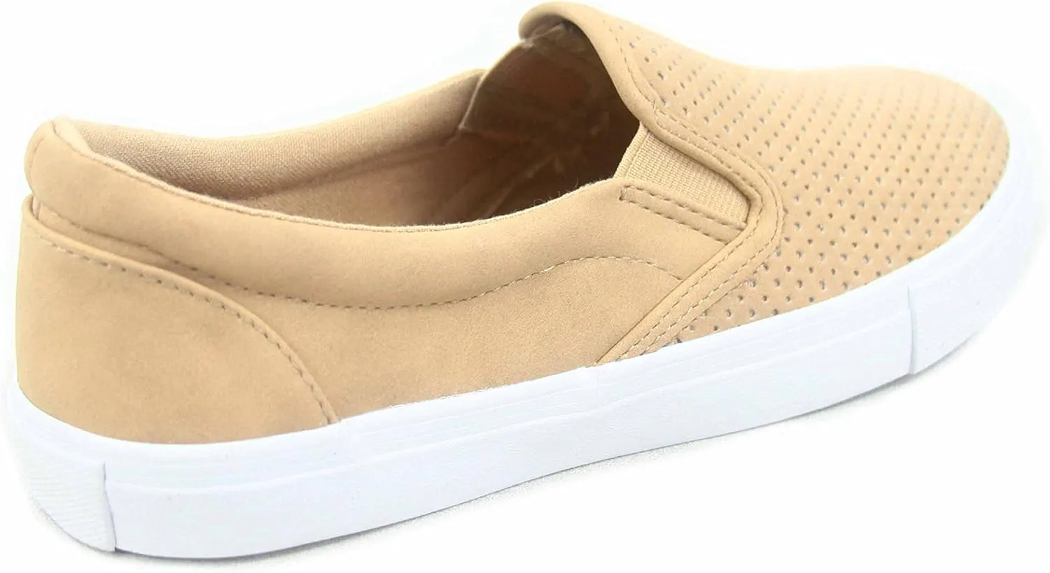 SODA Tracer-s Women's Cute Perforated Slip On Flat Round Toe Sneaker Shoes