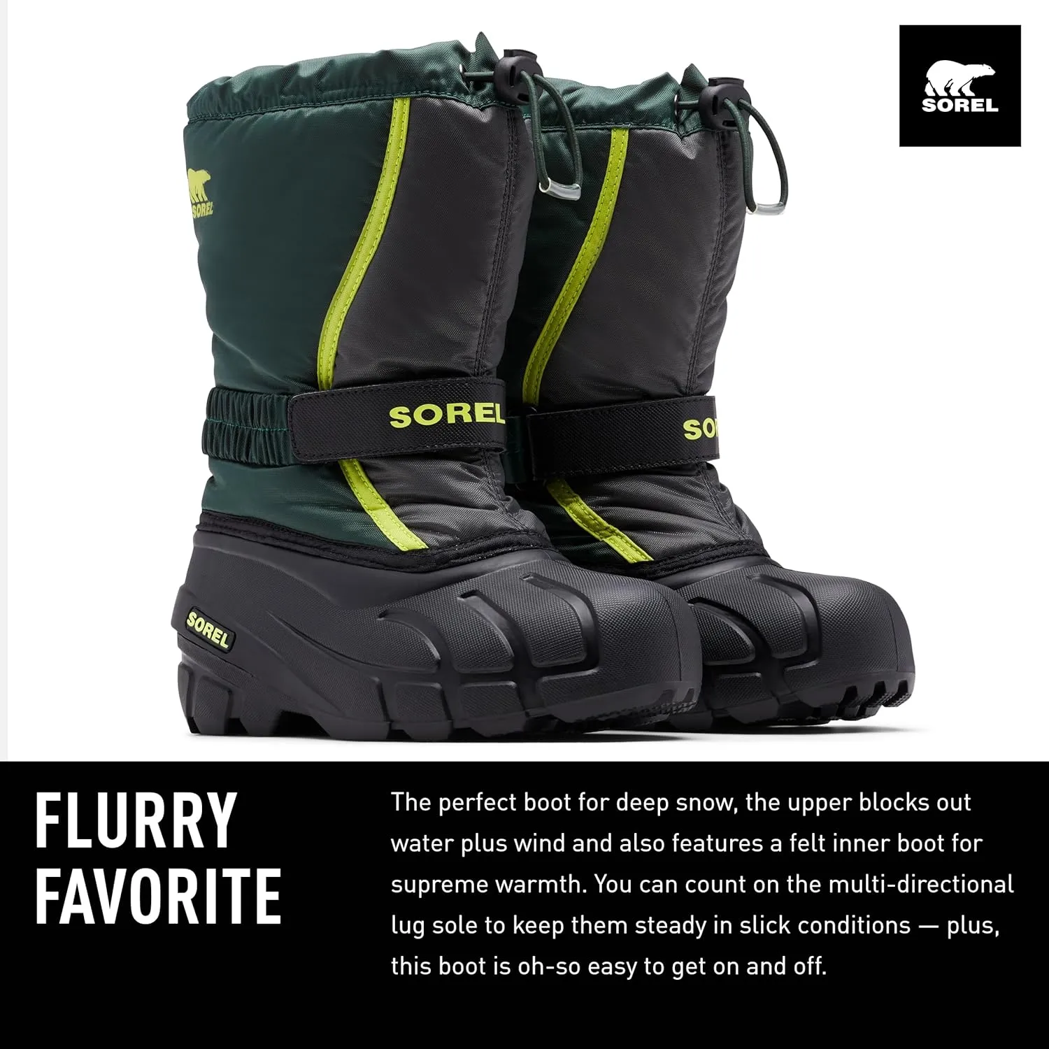 SOREL - Youth Flurry Winter Snow Boots for Kids