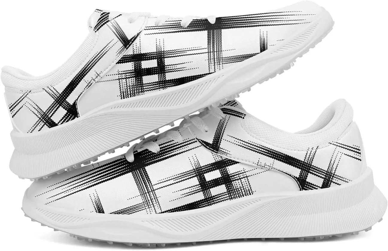 Spikeless Golf Shoes for Men & Women, Breathable Golf Sneakers Colorful Abstract Art Sports Walking Shoes Fashion Footwear