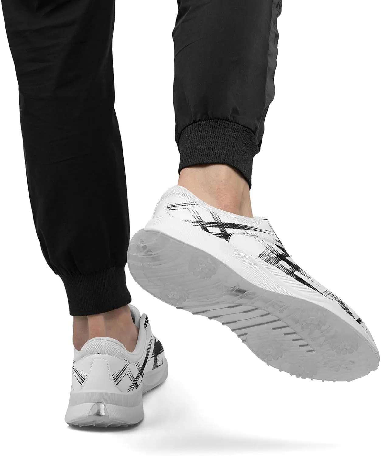 Spikeless Golf Shoes for Men & Women, Breathable Golf Sneakers Colorful Abstract Art Sports Walking Shoes Fashion Footwear