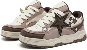 Star Pattern Walking Cute Sneakers for Women Refreshing Colors All-Season Comfort Versatile and Adorable