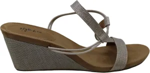 Style & Co. Womens Mulan T-strap Open Toe Wedge Sandals Beige 8.5 Medium (B,M)