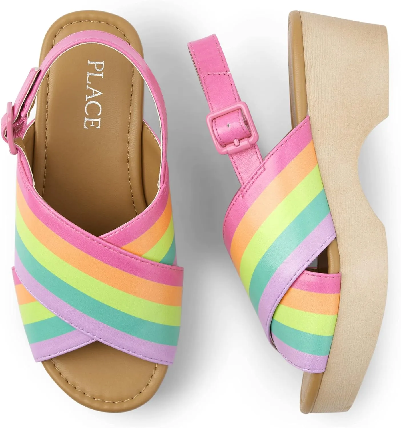 The Children's Place Girl's Open Toe Low Heel Clog Sandals