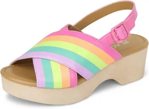 The Children's Place Girl's Open Toe Low Heel Clog Sandals