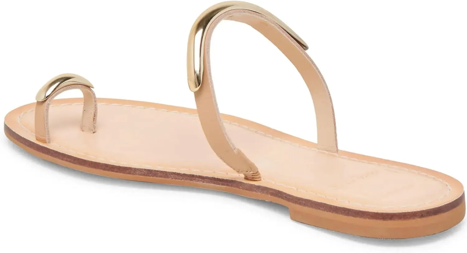 Toe Ring Thong Sandals for Women Open Toe Slide Flat Sandals Casual Summer Dressy Beach Sandals
