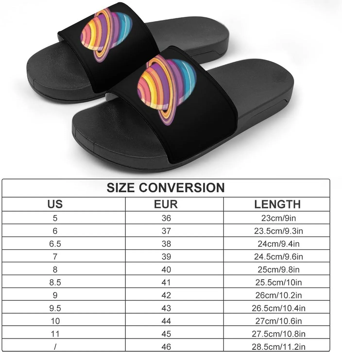 Trans Flag Saturn Human Rights LGBTQ Home Slippers Non-Slip PVC Shower Slippers Open Toe Sandals for Men Women