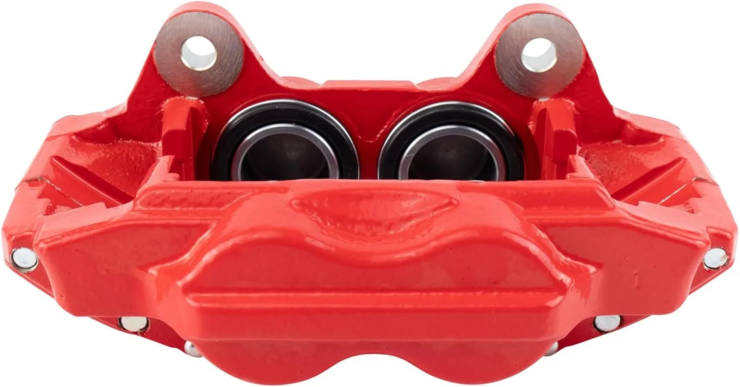 TRQ Front Performance Brake Caliper Set Red Compatible with 2003-2009 Toyota 4Runner 2007-2014 FJ Cruiser 2005-2023 Tacoma