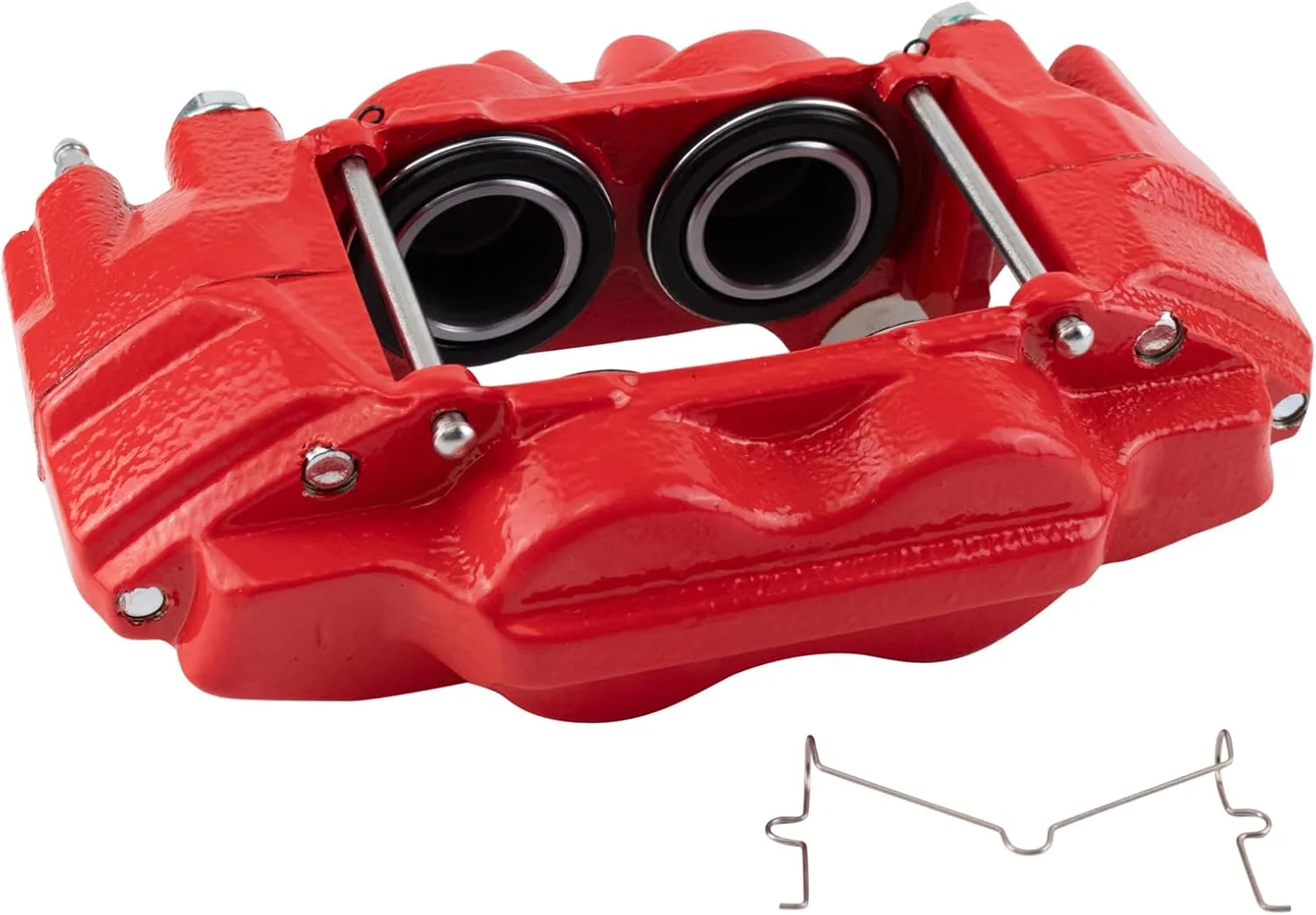 TRQ Front Performance Brake Caliper Set Red Compatible with 2003-2009 Toyota 4Runner 2007-2014 FJ Cruiser 2005-2023 Tacoma