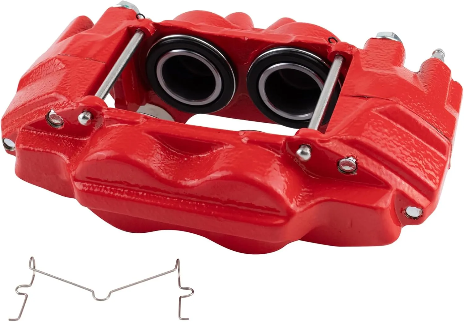 TRQ Front Performance Brake Caliper Set Red Compatible with 2003-2009 Toyota 4Runner 2007-2014 FJ Cruiser 2005-2023 Tacoma