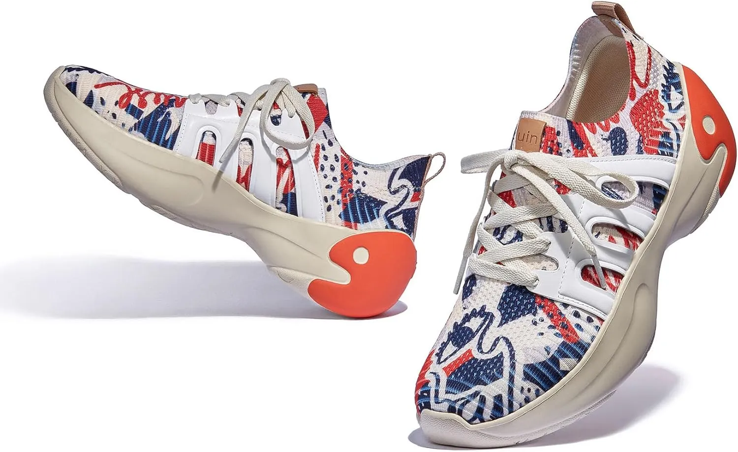 UIN Women's Chunky Fashion Sneakers Walking Casual Comfortable Art Painted Travel Designer Shoes Salamanca