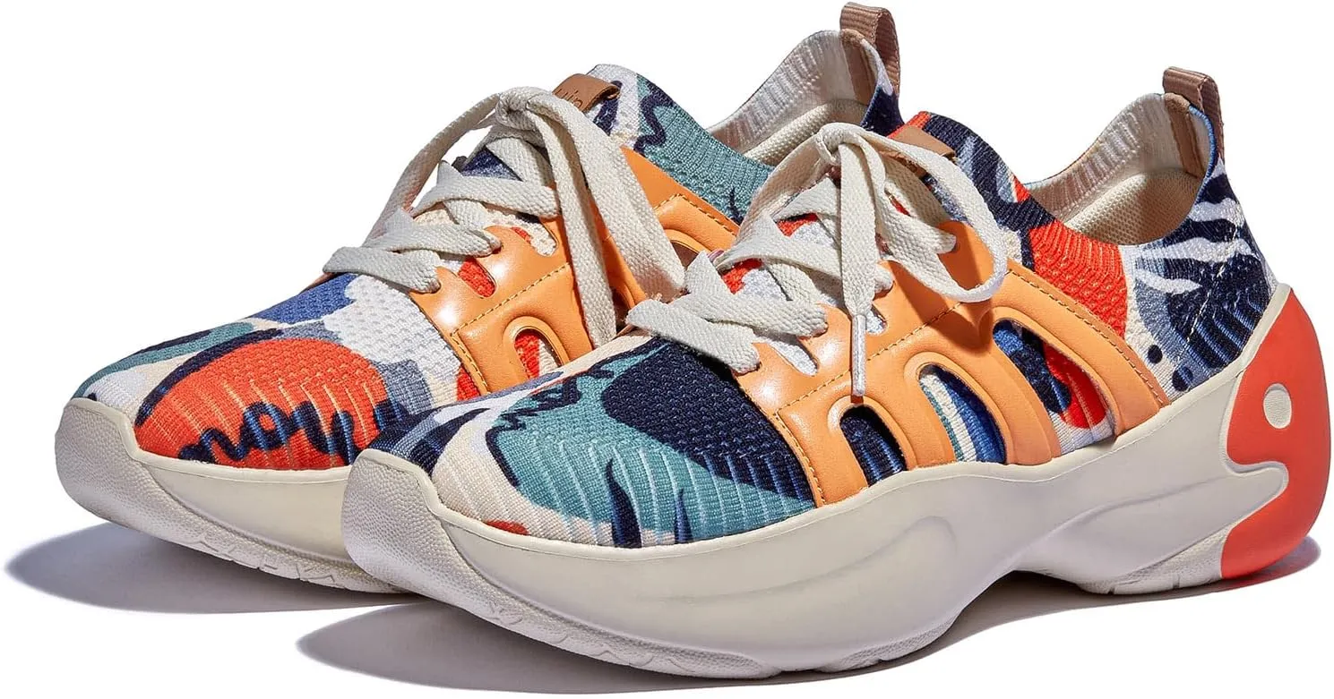 UIN Women's Chunky Fashion Sneakers Walking Casual Comfortable Art Painted Travel Designer Shoes Salamanca