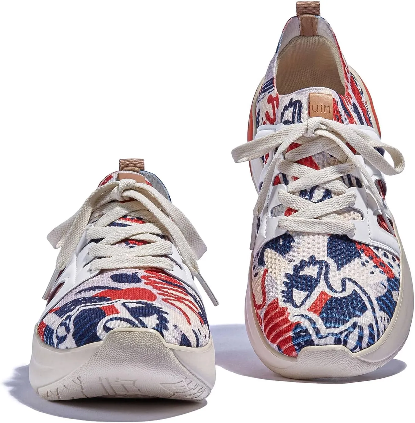 UIN Women's Chunky Fashion Sneakers Walking Casual Comfortable Art Painted Travel Designer Shoes Salamanca