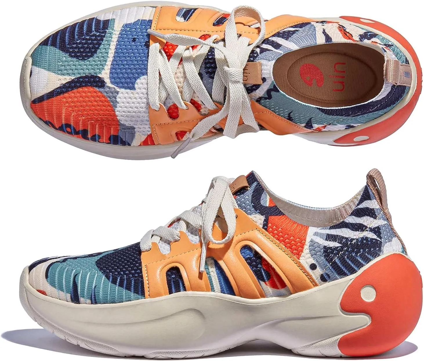 UIN Women's Chunky Fashion Sneakers Walking Casual Comfortable Art Painted Travel Designer Shoes Salamanca