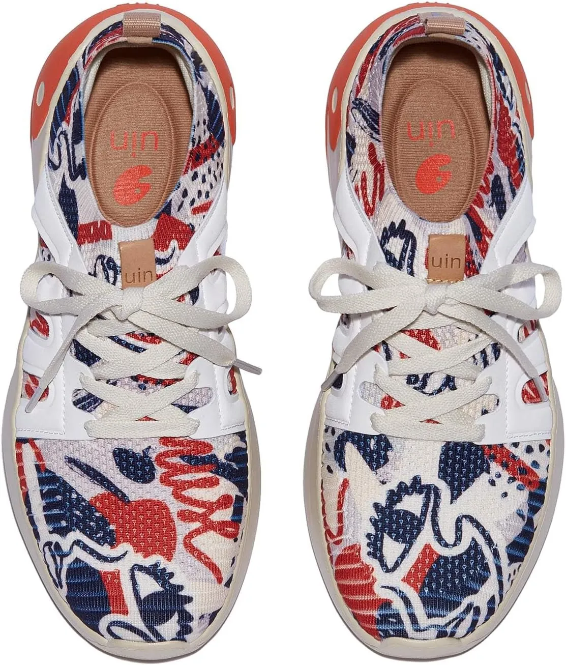 UIN Women's Chunky Fashion Sneakers Walking Casual Comfortable Art Painted Travel Designer Shoes Salamanca