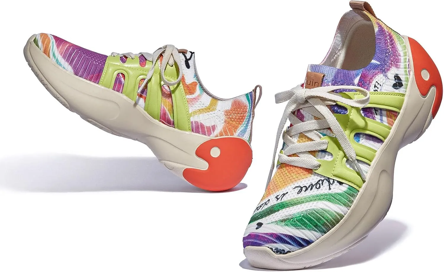 UIN Women's Chunky Fashion Sneakers Walking Casual Comfortable Art Painted Travel Designer Shoes Salamanca