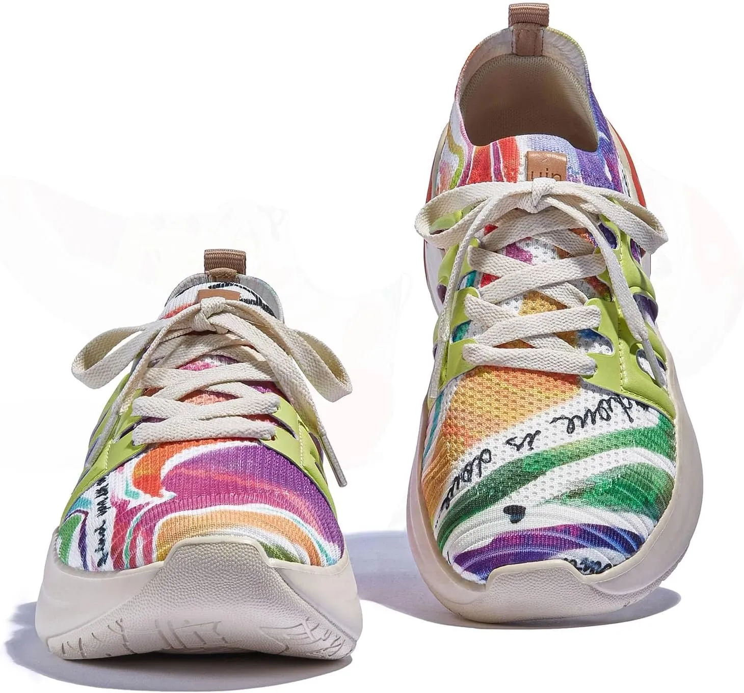 UIN Women's Chunky Fashion Sneakers Walking Casual Comfortable Art Painted Travel Designer Shoes Salamanca